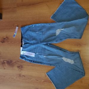 Tinseltown hi rise flare jeans distressed brand new
